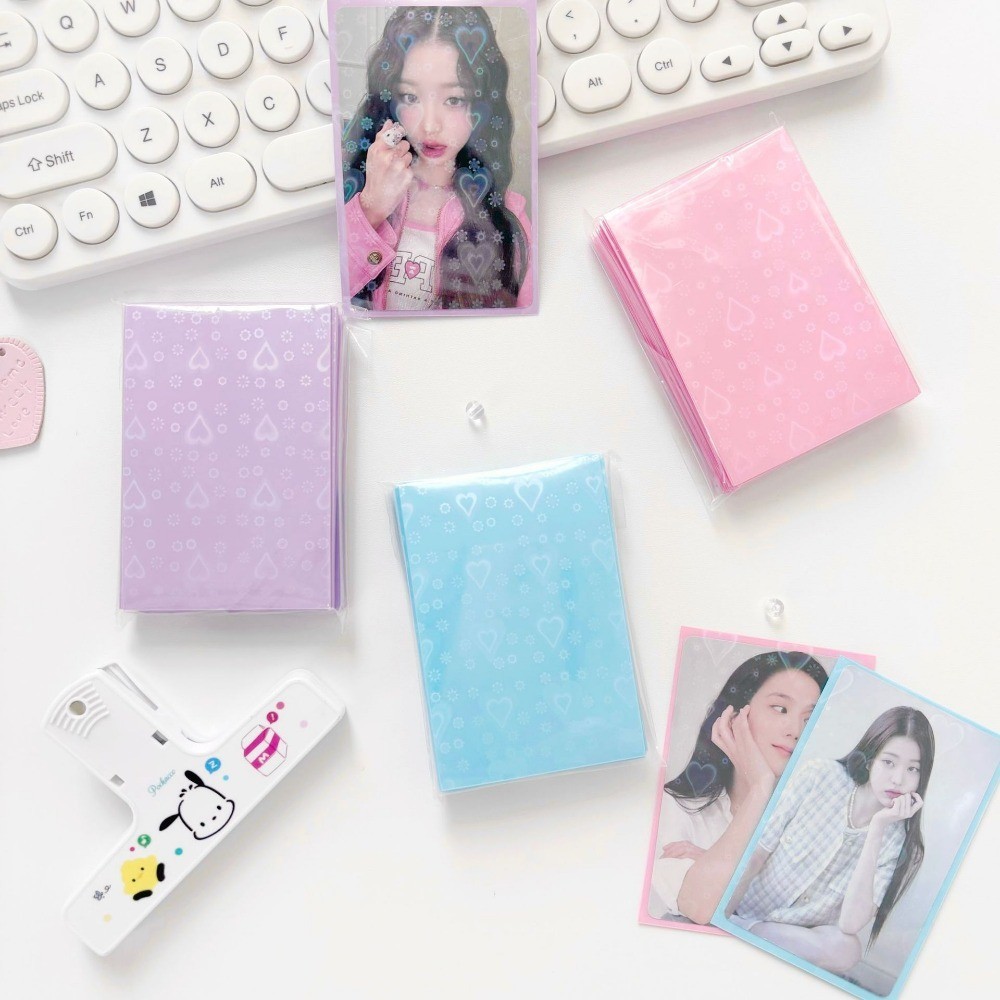 50pcs Candy Color Card Holder 61*91mm Idol Photocard Sleeves Protector ...
