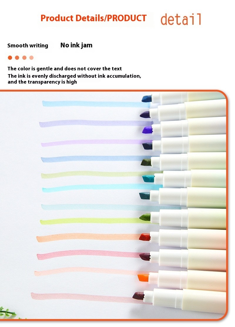 4pcs Gradient Highlighter Pens for Kids, Eye Protection Large Capacity ...
