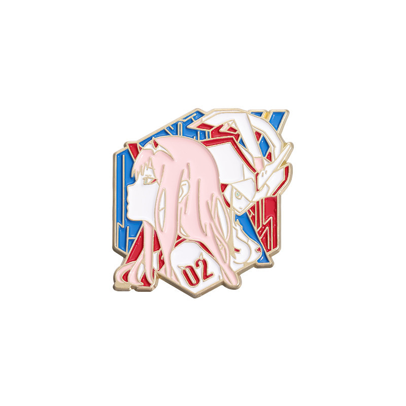 Anime Darling in The Franxx Brooch Pins Zero Two Strelizia Brooch Metal ...