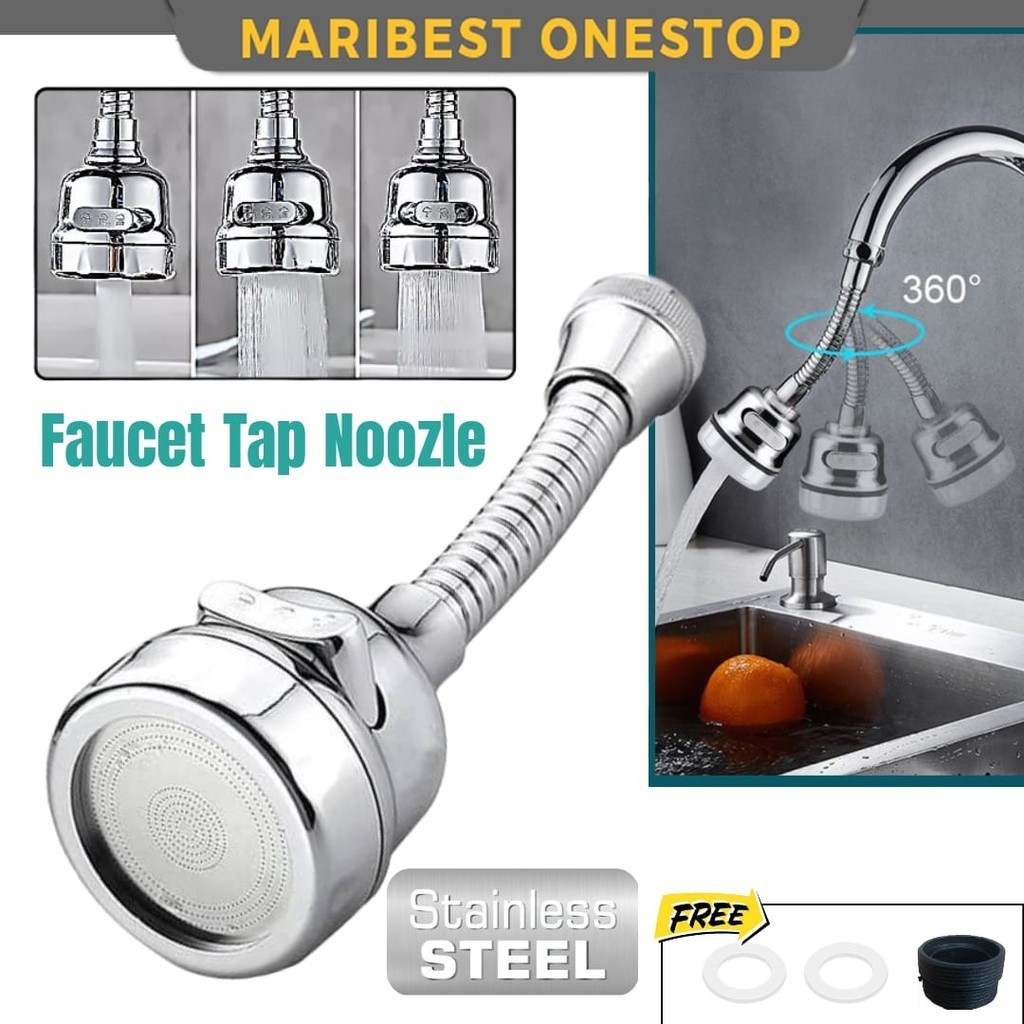 360° Degree Rotating 3 Modes Tap Kitchen Faucet Head Faucet Sprayer ...