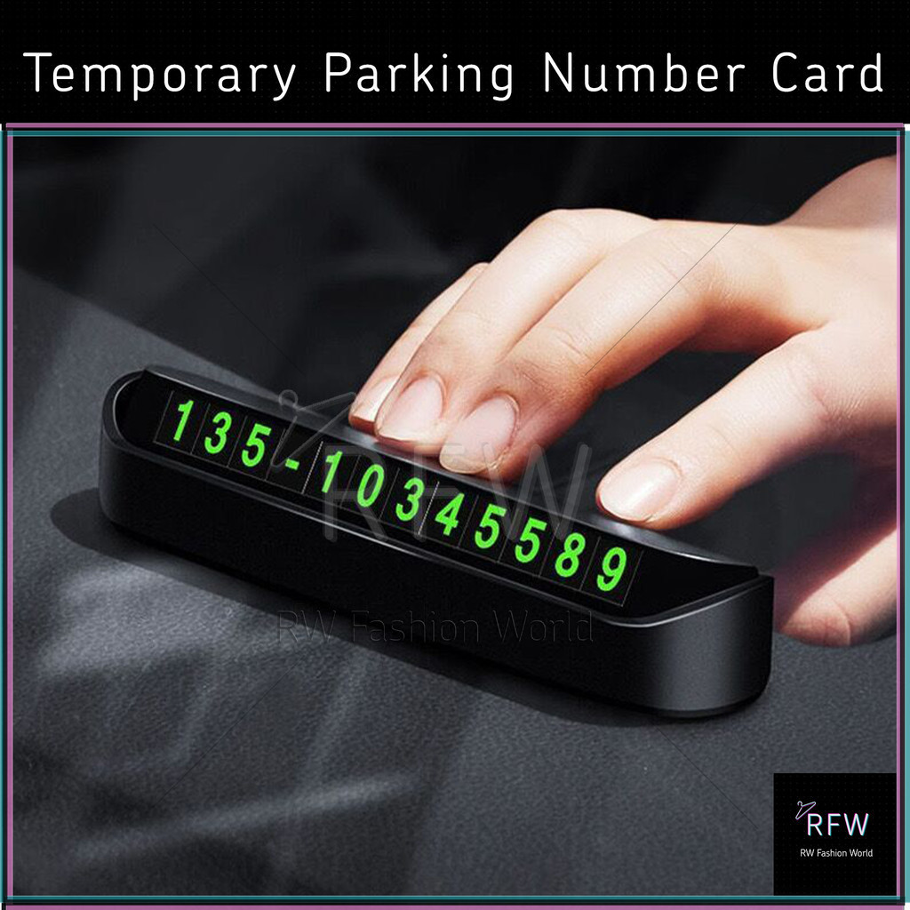 Temporary Parking Number Card / Plat Nombor Tempat Letak Kenderaan ...