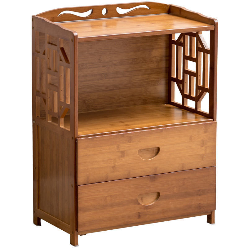 Tea Rack Storage Rack Nanzhu Solid Wood Multi-layer Tea Tea Set Storage ...