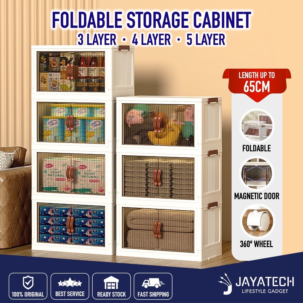 MULTI LAYER STORAGE CABINET FOLDABLE STORAGE BOX RAK KABINET SIMPANAN ...