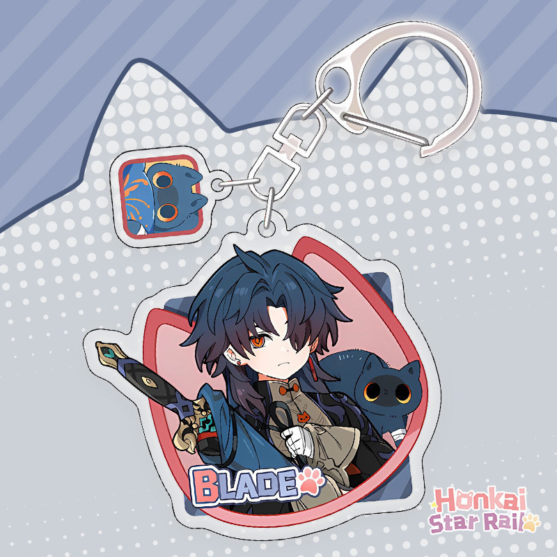 Honkai Star Rail Keychain acrylic stand Badge Kafka Jing Yuan Silver ...