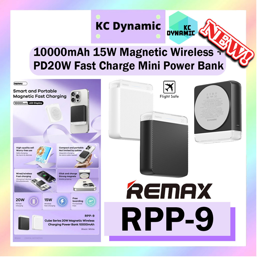 Remax RPP-9 10000mah Magnetic Wireless Powerbank 20W Fast Charging ...
