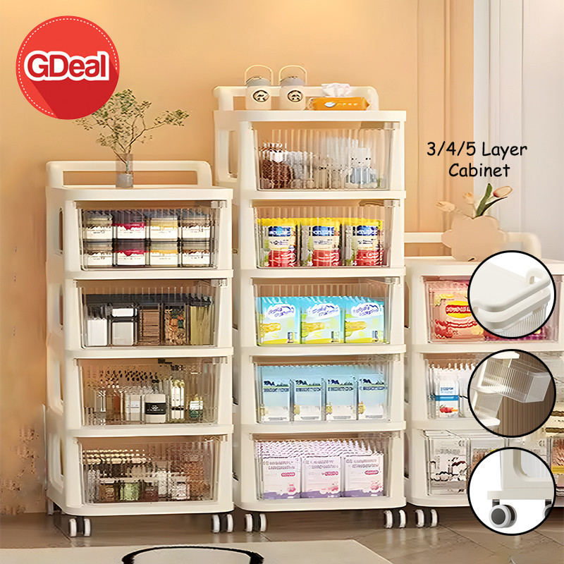 GDeal 3/4/5 Layer Multifunction Storage Trolley Rack Kitchen Rack ...