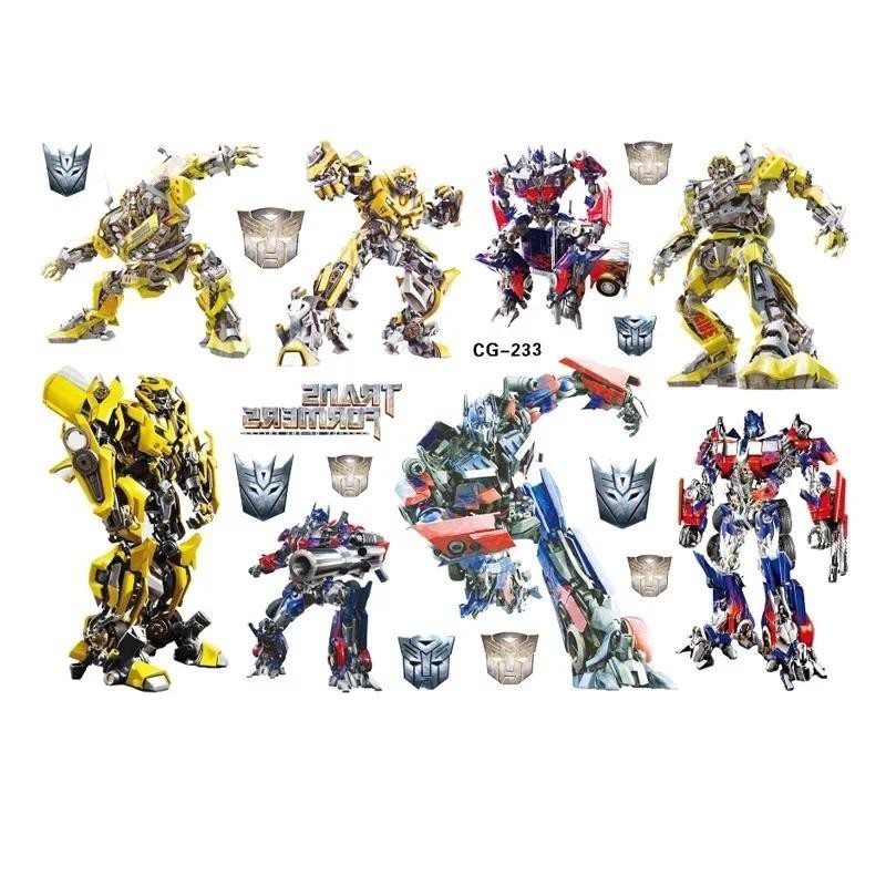 Transformation Tattoo Stickers Waterproof Transformer Sticker Funny ...