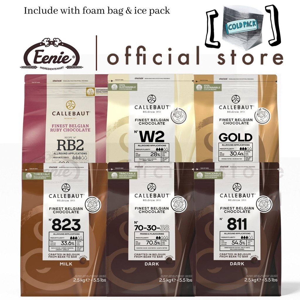 Callebaut Couverture Chocolate Callets 2.5KG 811 823 703038