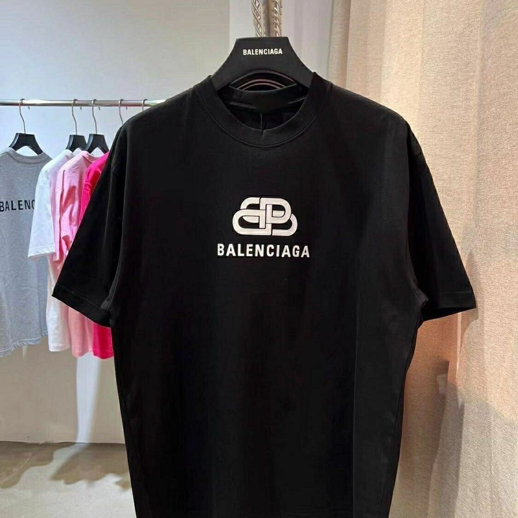 BALENCIAGA Short-sleeved Loose Trendy Brand Summer Paris New Lock ...