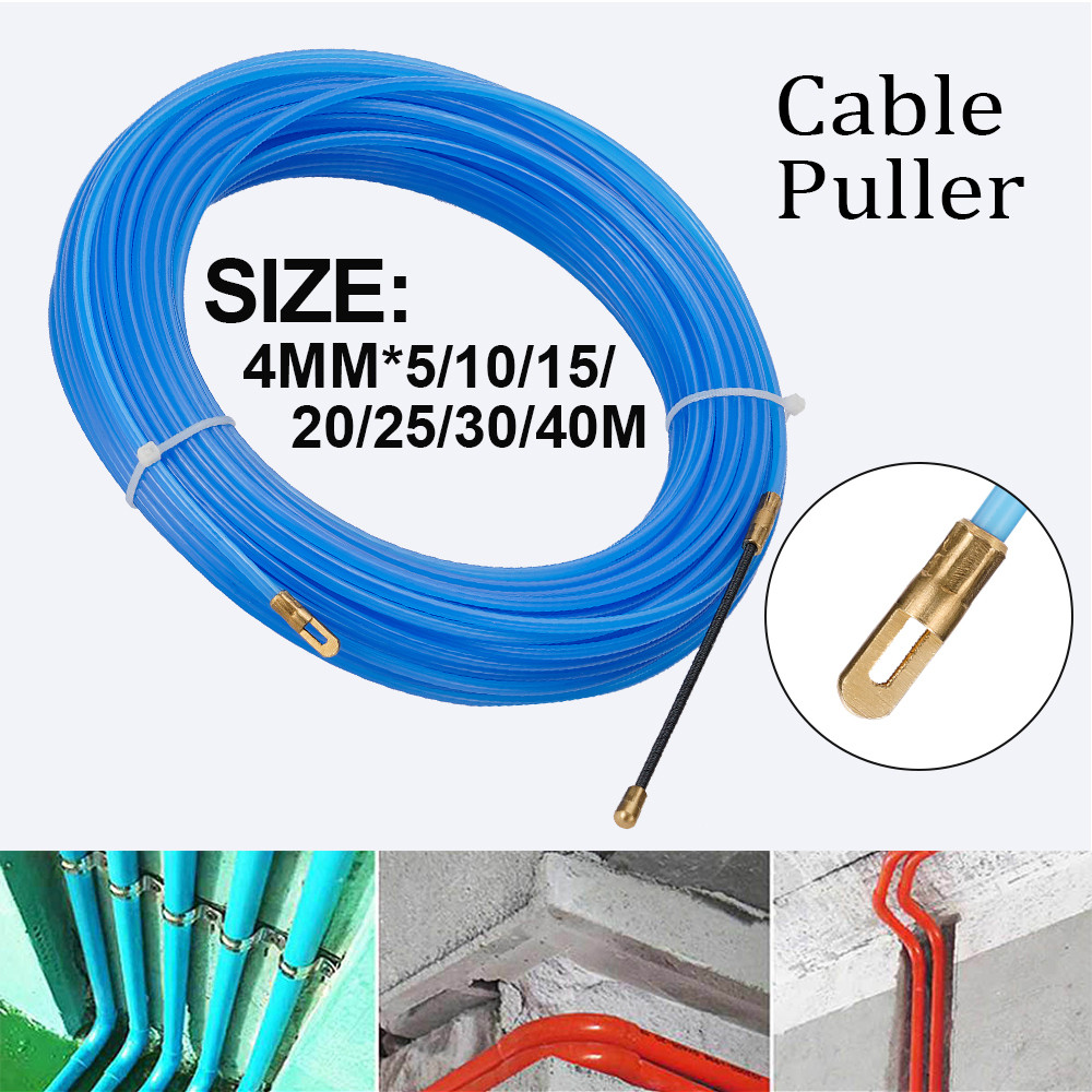 4mm 5M/10M/20M/30M/40M Blue Fiberglass Cable Puller Cable Guide Device ...