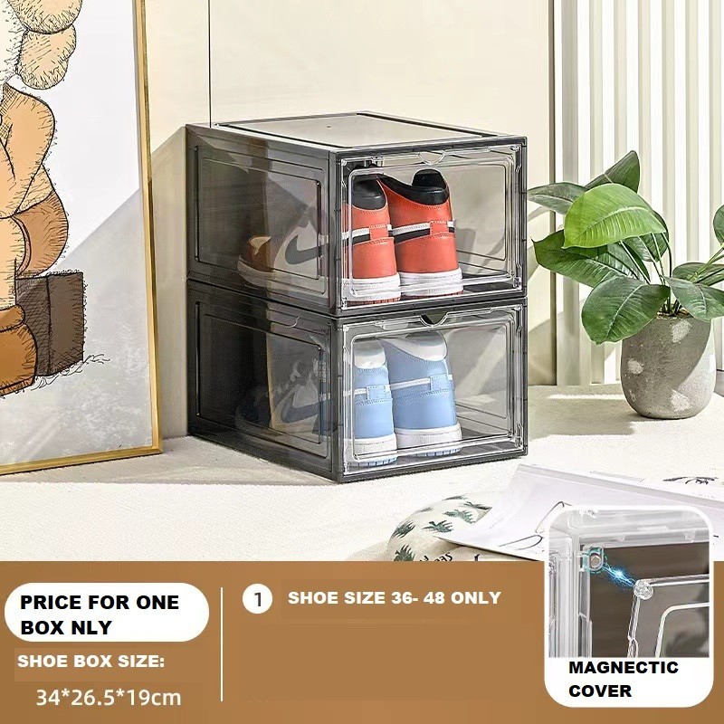 READY STOCK ️Transparent Shoe Box Shoe Cabinet Box Shoes Rack Storage ...