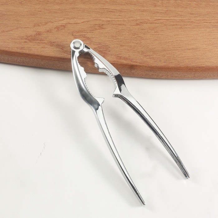 EXHUMKY Long Stainless Steel Crab Tongs Non-Slip Grip Heavy-Duty Eel Clamp for