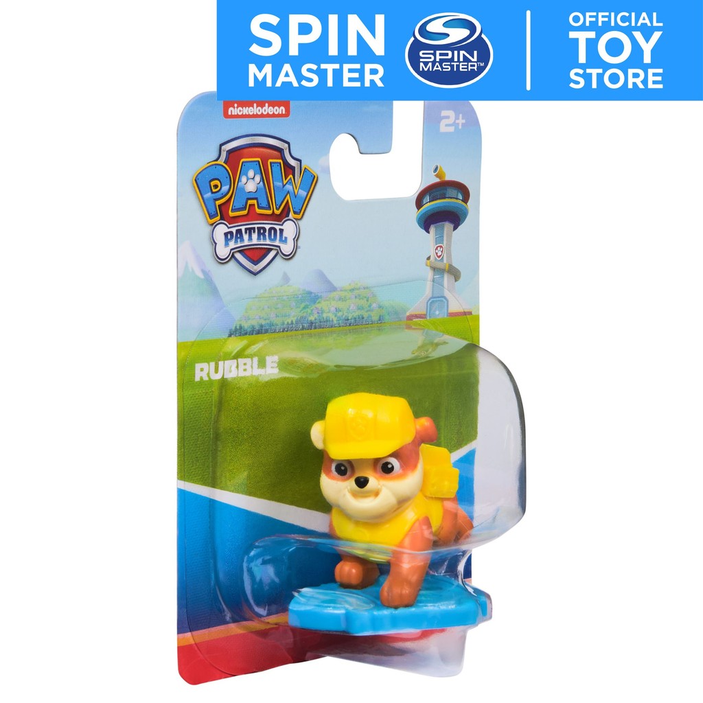 Paw Patrol Mini Figure with Base - Rubble | Shopee Malaysia