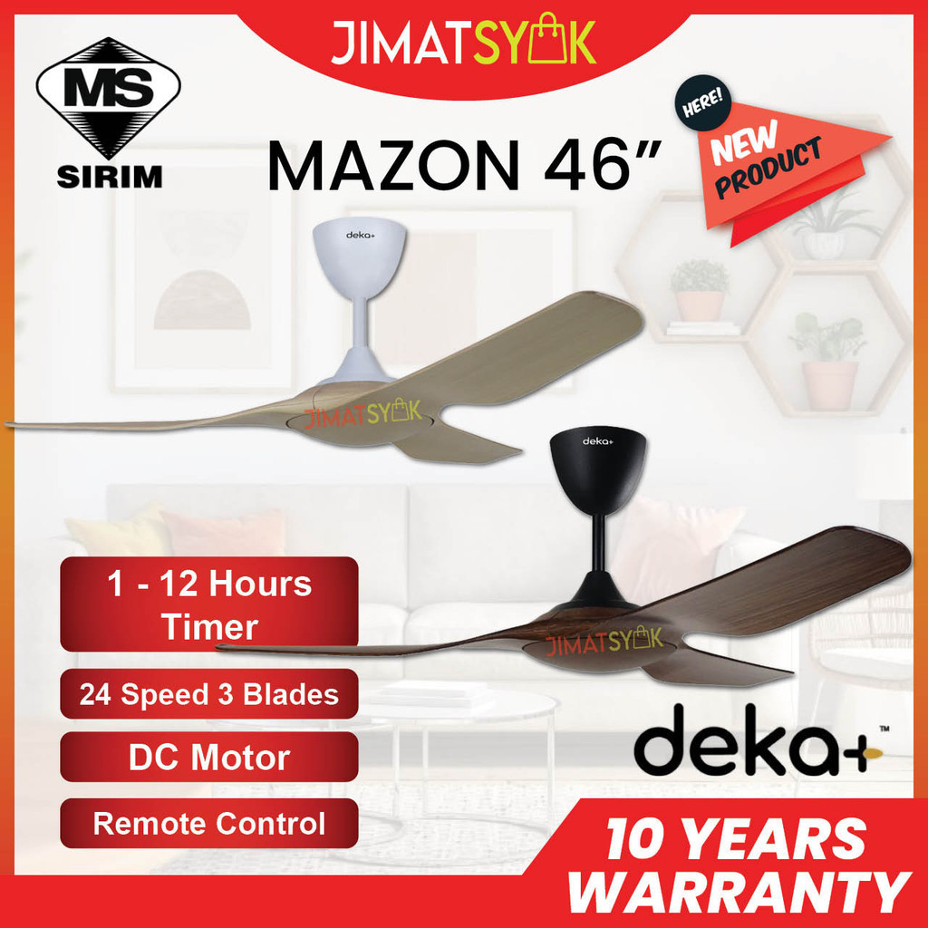 [2024 NEW] DEKA+MAZON Fan 46 Inch 3 Blades 24 Speeds + Reverse Mode DC ...