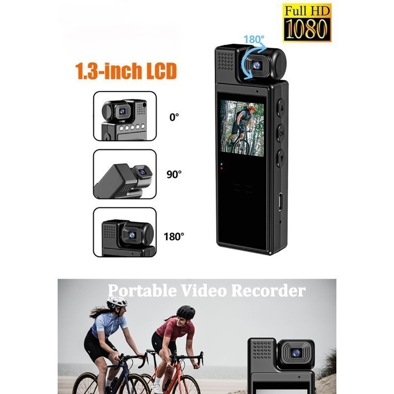 Wifi Mini Camera Full HD 180 Rotate Sports Camera Bodycam Digital Video ...