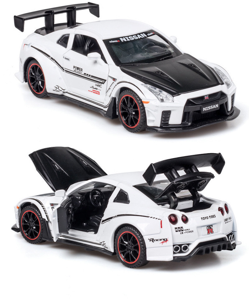1:32 Nissan Skyline GTR R35 Racing Car Alloy Model Toys Diecast ...
