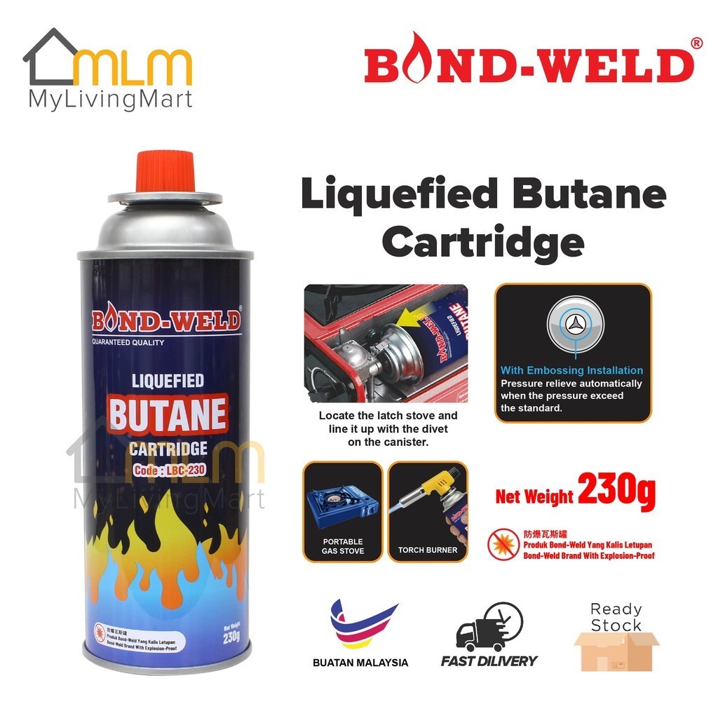 BOND WELD Liquefied Butane Gas Cartridge Gas Bottle Gas Torch Gas Tin ...
