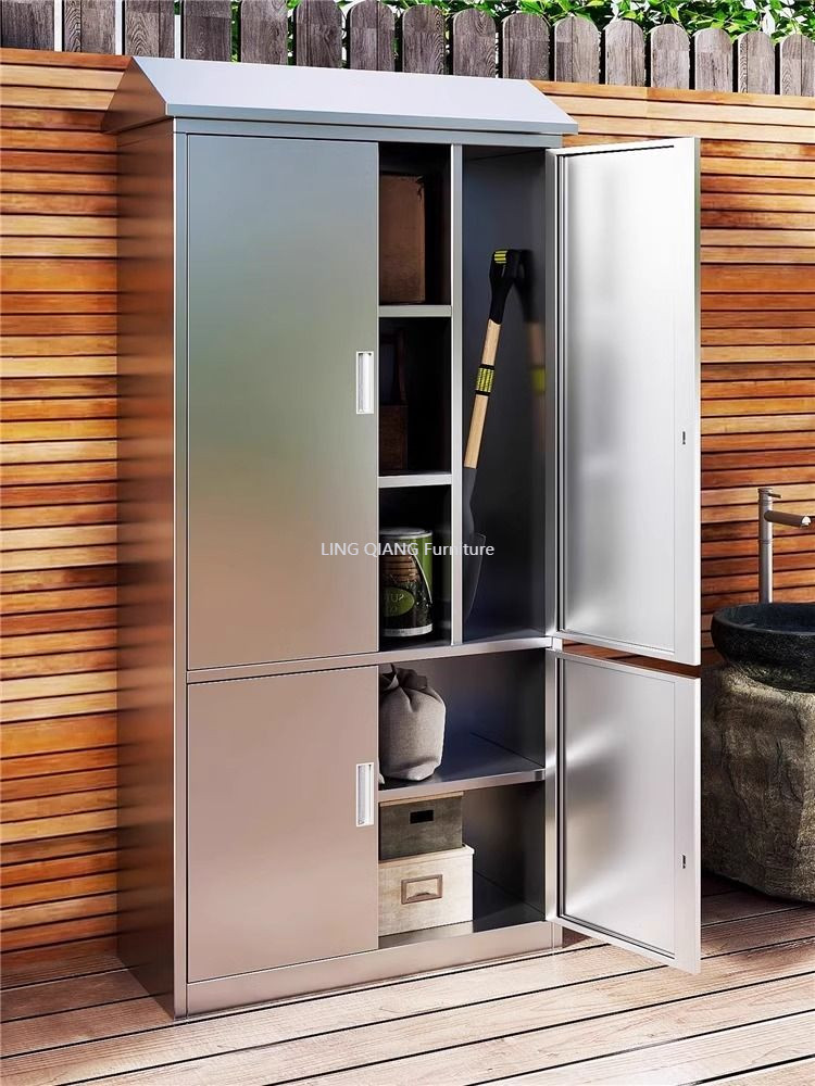 304 Stainless Steel Outdoor Cabinet Outdoor Storage With Lock Cleaning ...