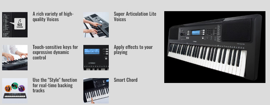 Yamaha PSR-E373 Portable Keyboard 61 Keys (E373 / PSR E373) | Shopee ...