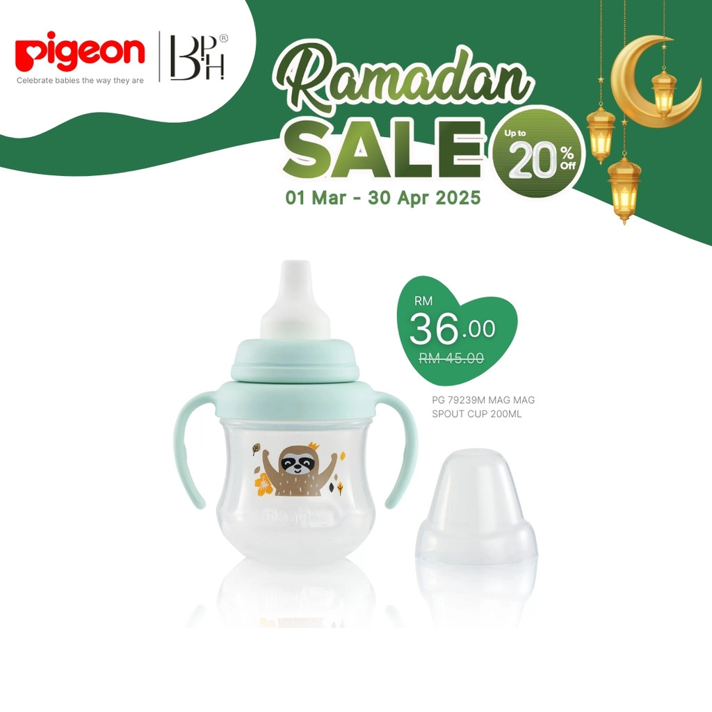 PIGEON MAG MAG SPOUT CUP(ORANGE) 5 MONTH STEP 2 | Lazada-959475