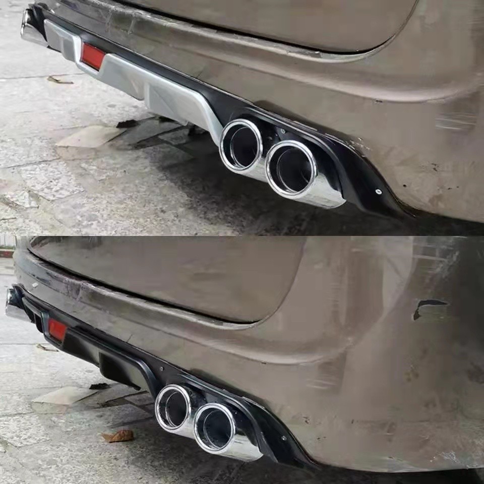 Universal Car Black Rear Bumper Lip Trunk Spoiler Rear Diffuser ...