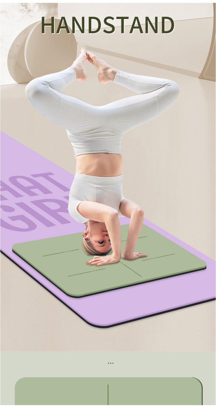 Mini Natural Rubber Portable Yoga Mat Wooden Board Support Elbow Mat ...