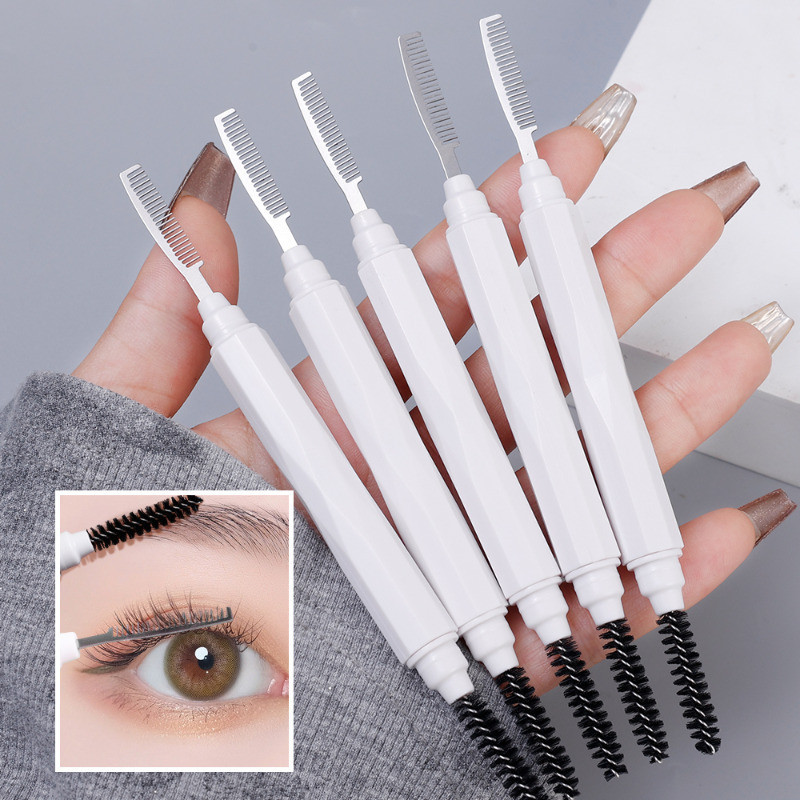 2-in-1 Diamond Shape Double-head Eyelash Comb - Professional Spiral 