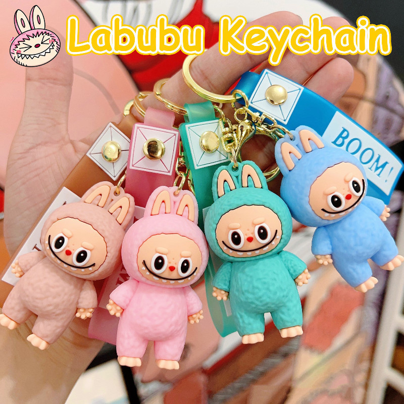 Cartoon Labubu Acrylic Pendant Keychain - Keyring Hanging Ornament ...
