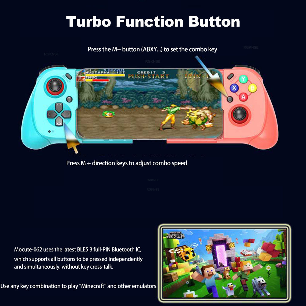 MOCUTE 062 Bluetooth Mobile Gaming Controller for iOS/Android/PC Update ...