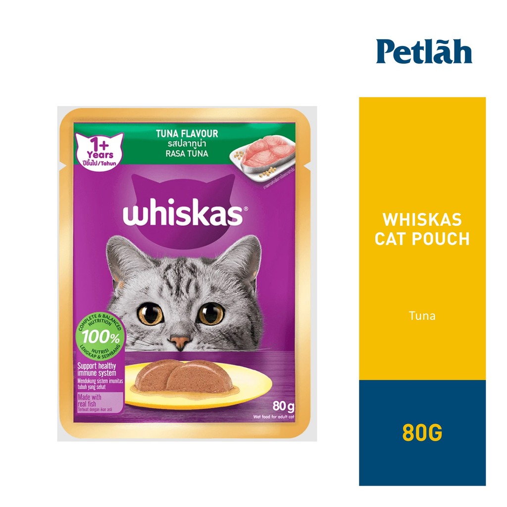 Whiskas Pouch Cat Wet Food 80g Shopee Malaysia