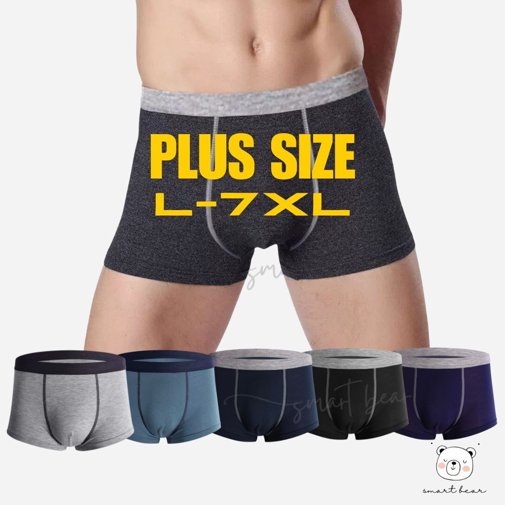 Plus Size Boxer Men Underwear Antibacterial Spender Lelaki | Shopee ...