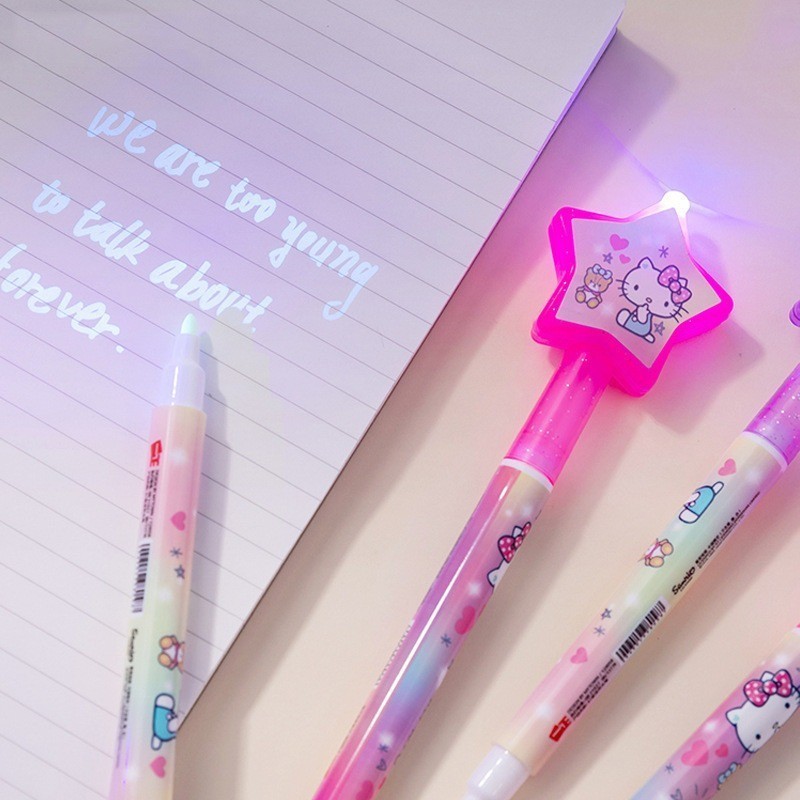 Sanrio Hello Kitty Invisible Pen Melody Kuromi Cinnamoroll Glow in The ...