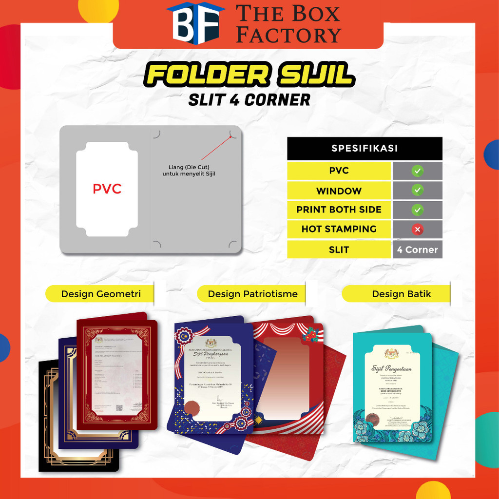 TBF [50pcs] EXCLUSIVE CERTIFICATE FOLDER | SIJIL HOLDER | HOTSTAMPING ...