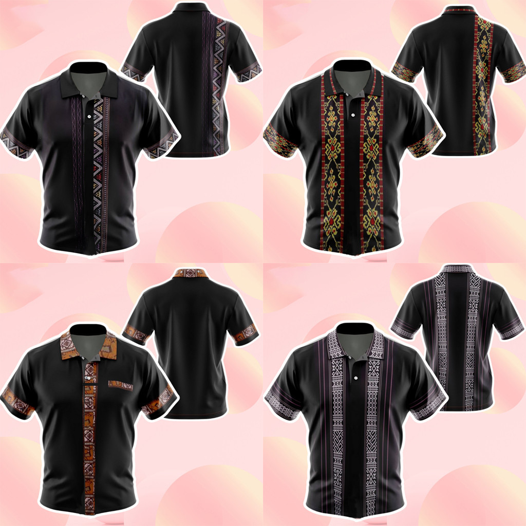 Baju Batik Jersey Unisex Traditional Etnik polo shirt | Shopee Malaysia