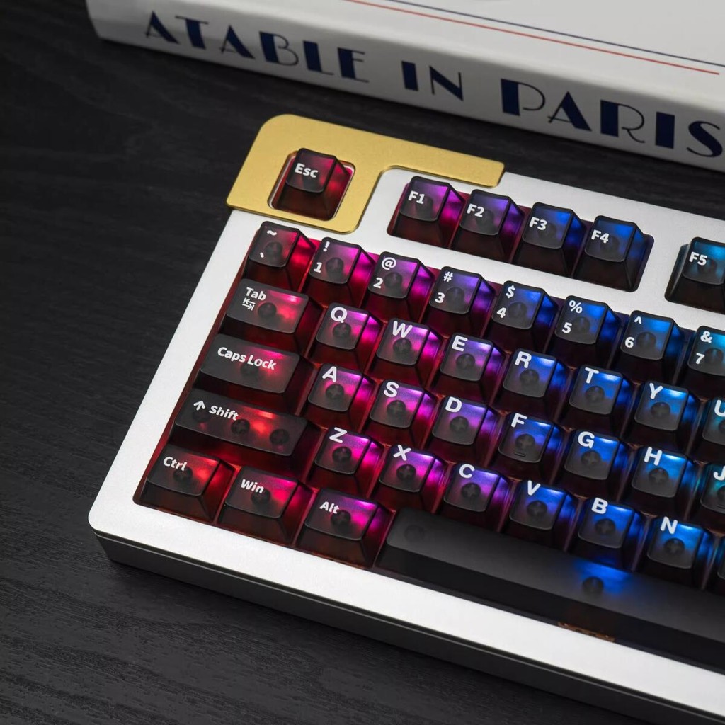 Multi-color Foggy Transparent Keycaps PBT/ PC RGB Shine Through custom ...
