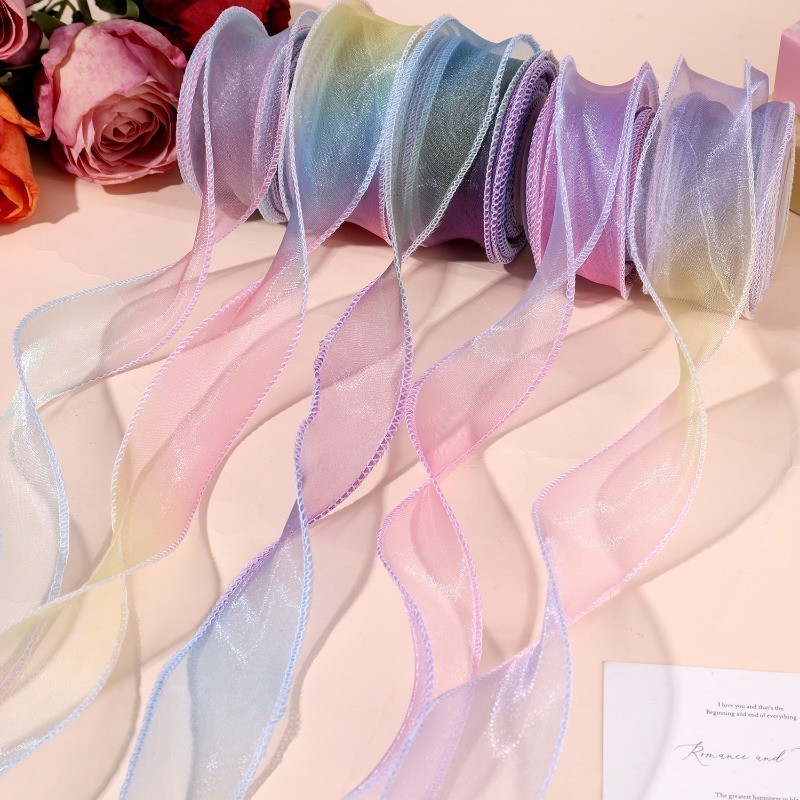 Personalized Colorful Bouquet Cake Gift Wrapping Ribbon-Multi Colored ...