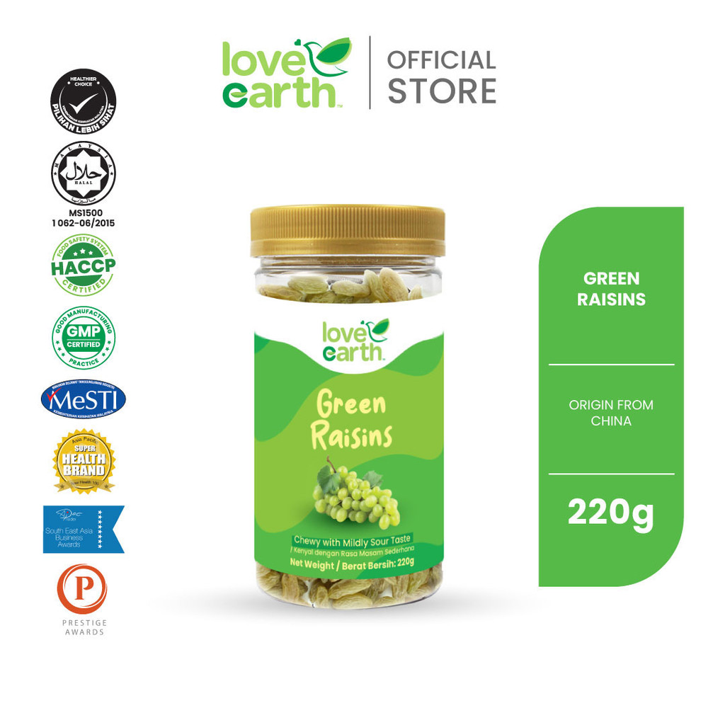 Love Earth Green Raisins 220g | Shopee Malaysia