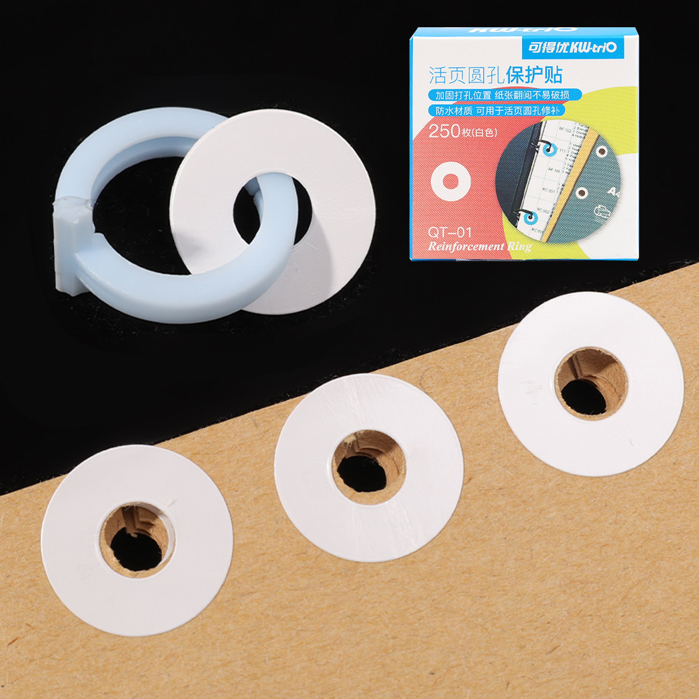 250pcs Self Adhesive Binding Paper Sticker DIY Punch Hole Protector ...