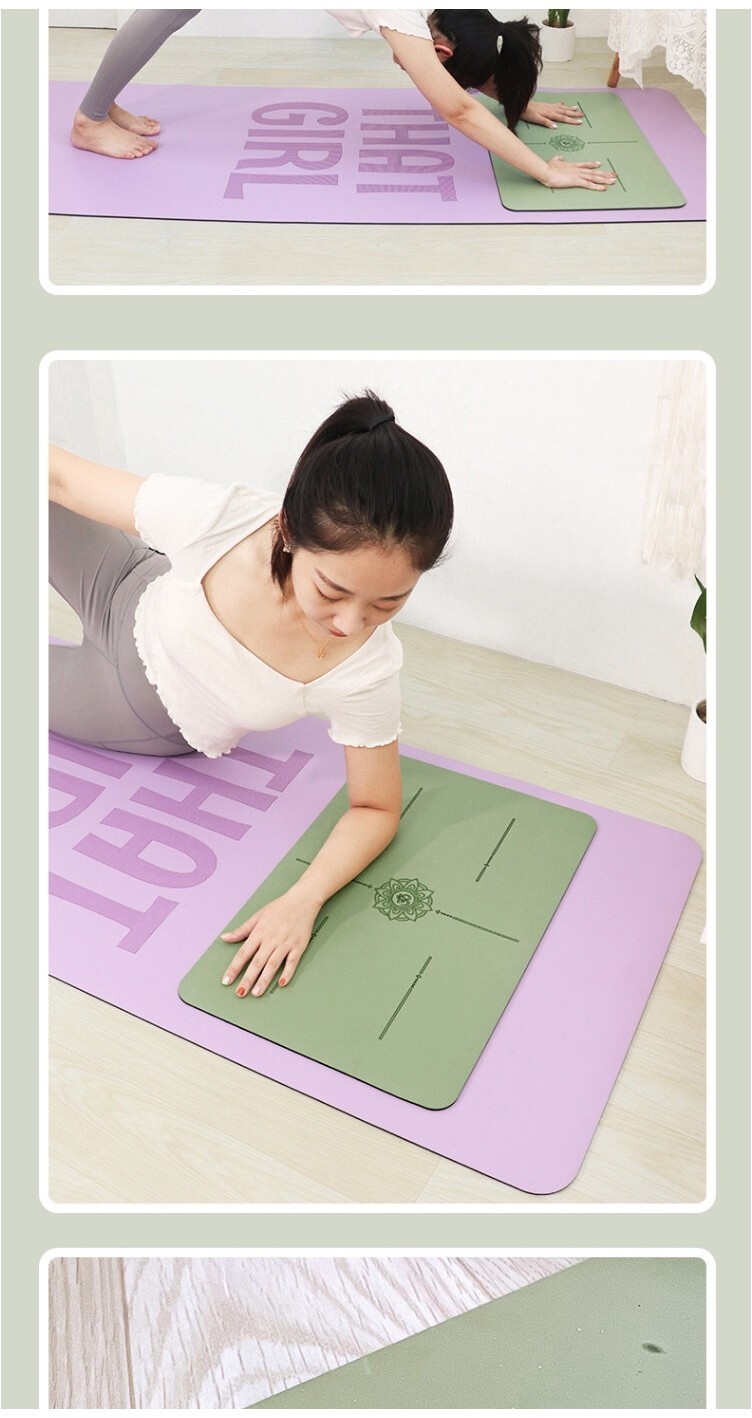 Mini Natural Rubber Portable Yoga Mat Wooden Board Support Elbow Mat ...