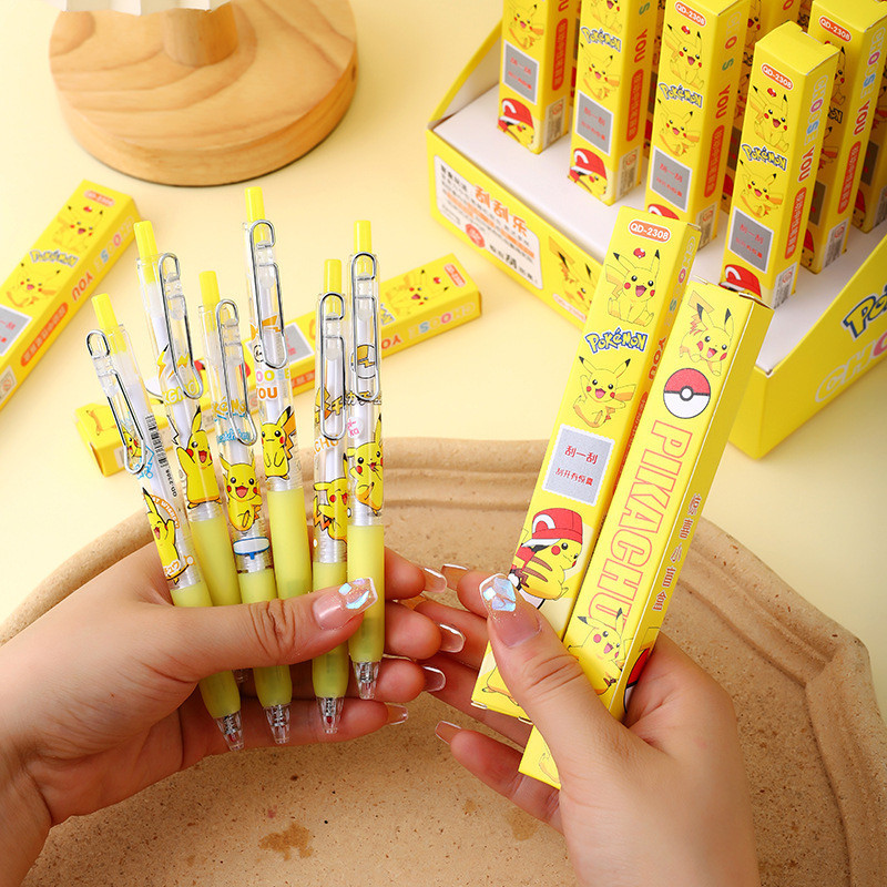 现货 卡通盲盒中性笔1个 Cartoon Gel Ink Pen Blind Box 1PC 0.5mm 新款网红三丽鸥草莓熊动漫皮卡丘刮刮乐 ...