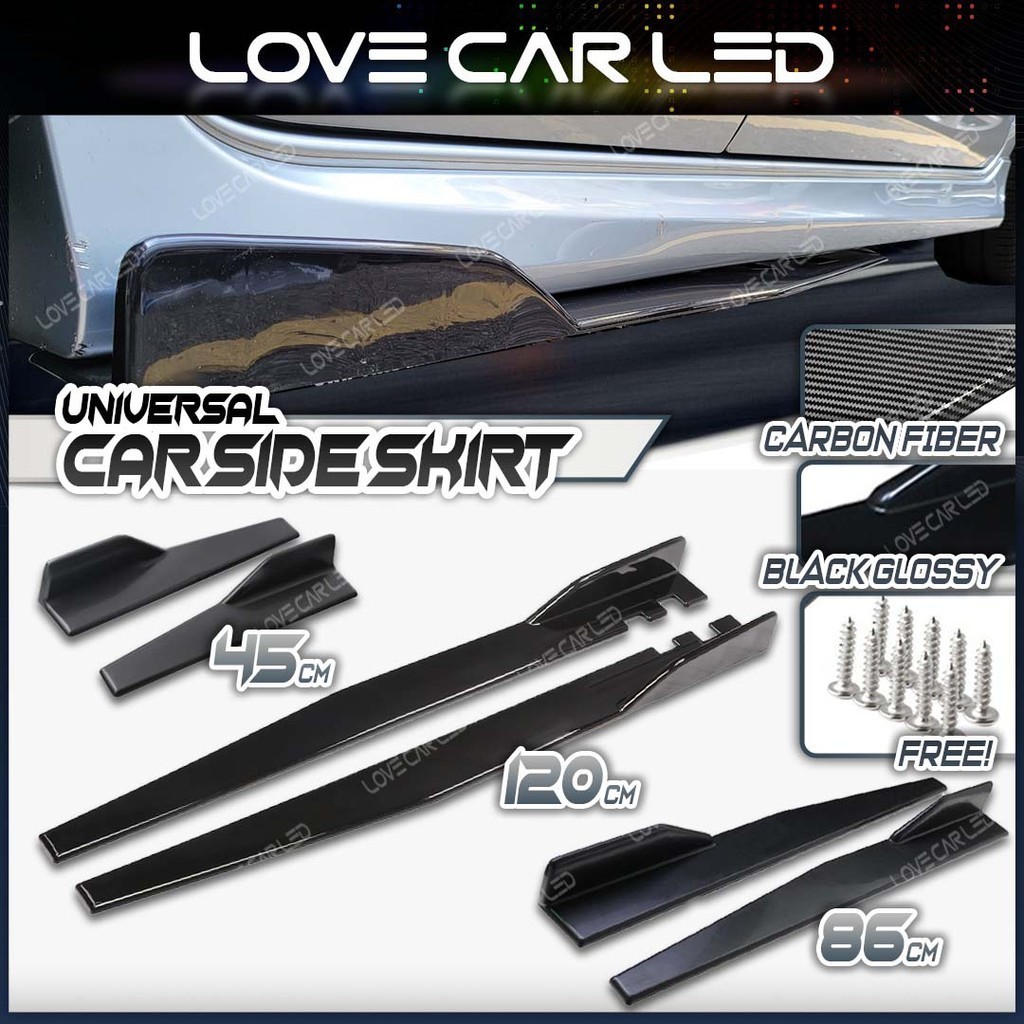 Q1-TECH, 5PCS Front Bumper Lip + Side Skirt Rocker Winglet Canard Diffuser Wing Compatible With 2013 2014 2015 2016 2017 2018 Chevrolet