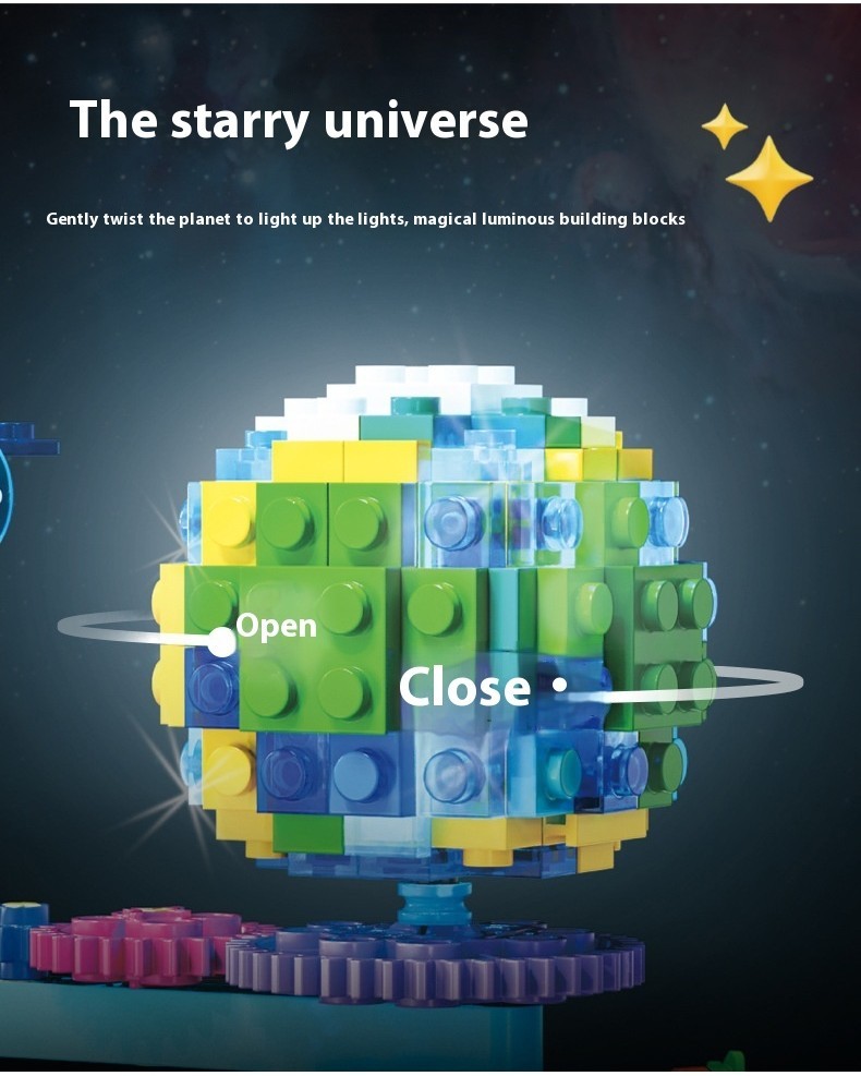 Solar System Model Creative Small Particle Assembled Building Blocks ...
