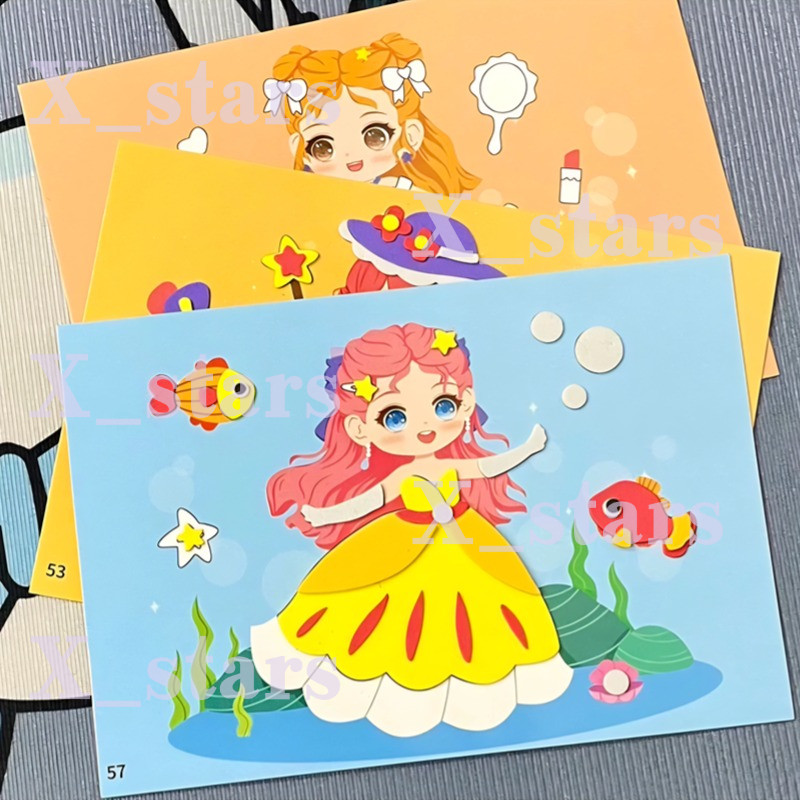3D EVA Foam DIY Sticker Art Craft Kits For Boy Girl Kids Cute Cartoon ...
