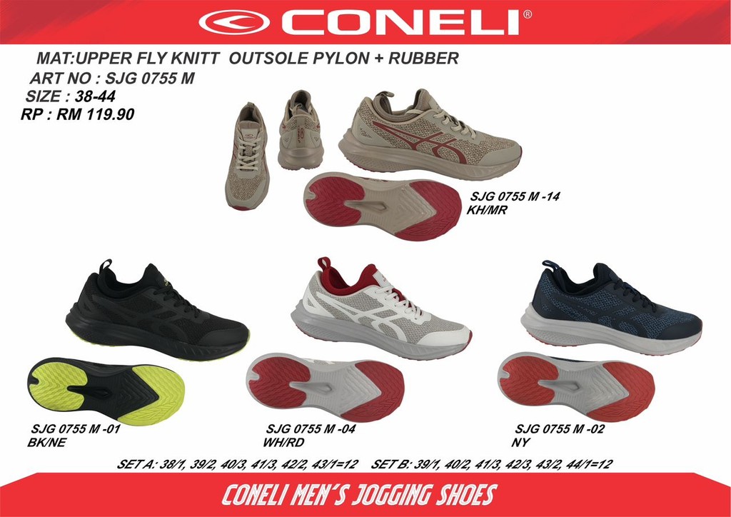 CONELI SJG0755M JOGGING SHOES/WALKING/RUNNING/Kasut Sukan Lelaki Indoor ...