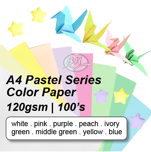 A4 Pastel/ Light Color Paper/ Two Sheet Card (120gsm) 100s/ream ...