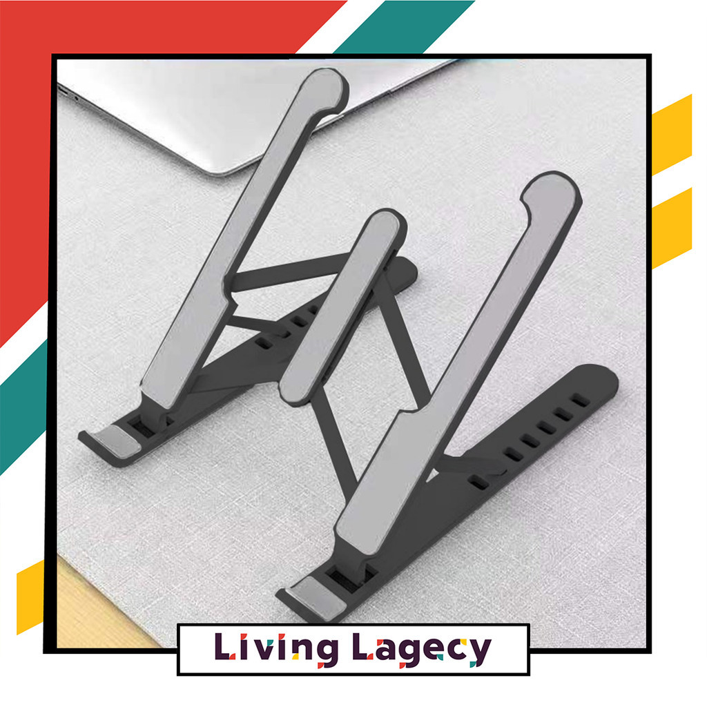LIVING LAGECY Durable 6 Level Adjustable Foldable Laptop Stand Height ...