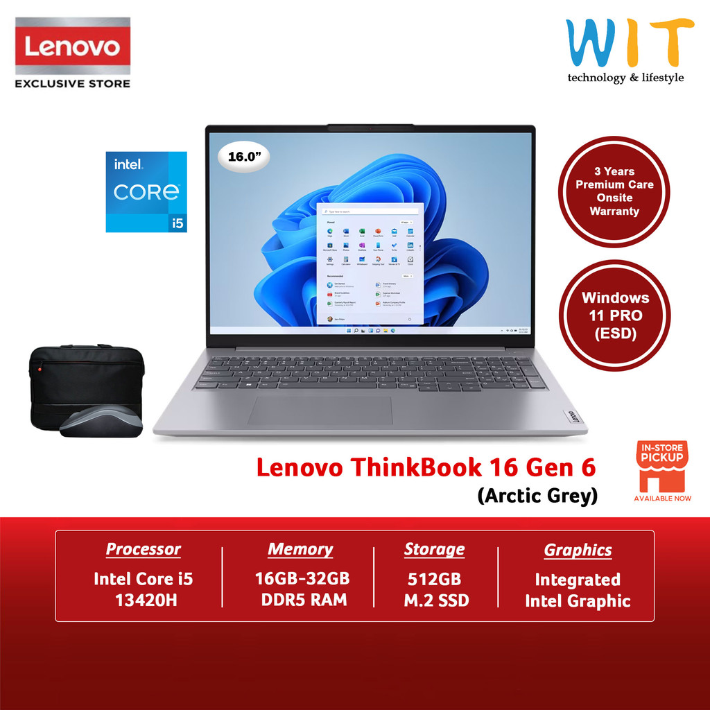 Lenovo ThinkBook 16 Gen 6 21KHCTO1WW (Intel Core i5-13420H/16GB-32GB ...