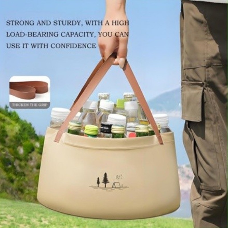 Foldable Bucket Portable Camping Bucket Fruit Cleaning Disposable ...