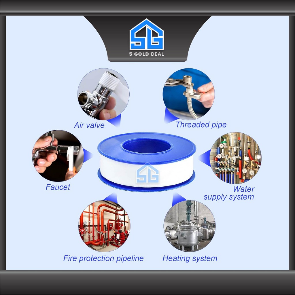 ViP PTFE White Seal Tape Water Plumbing Hose Seal Anti Leakage Thread ...