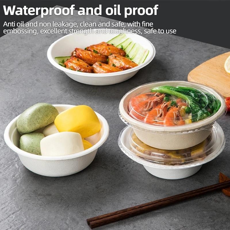 Disposable Paper Plate Bowl Cane Pulp Biodegradable BBQ Birthday Cake ...